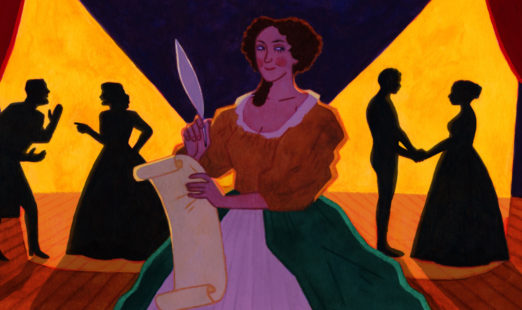 An illustration of Aphra Behn